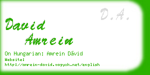 david amrein business card
